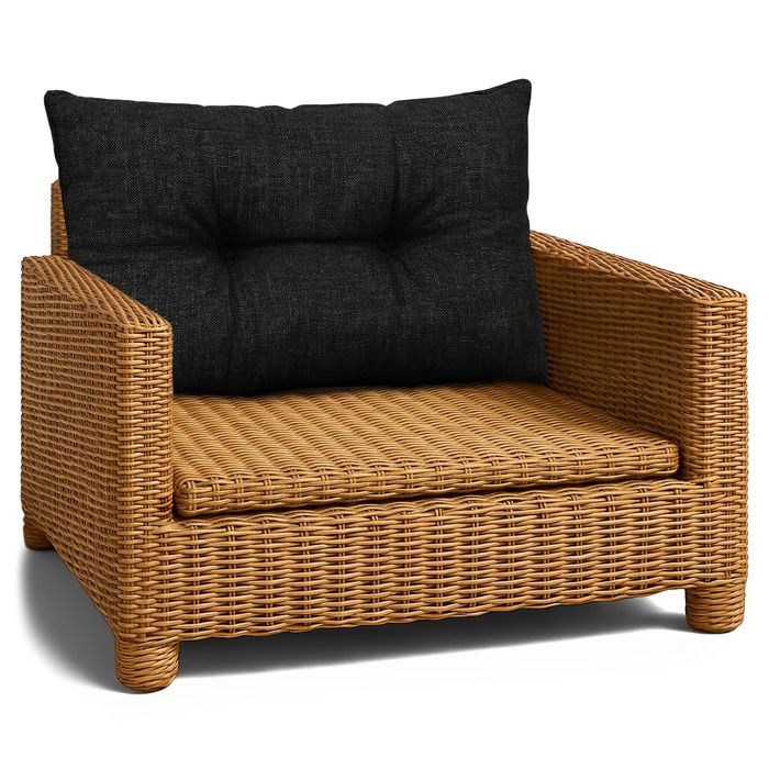 Coussin Lounge Mobilier Jardin Coussin de dossier 40x60 cm - Graphite lin écologique