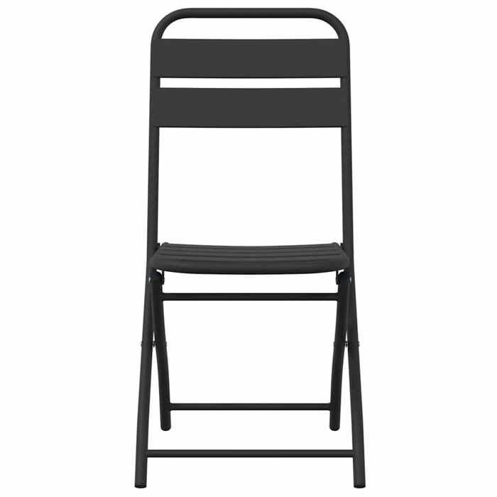 Chaise de jardin pliante - (lot de 2) - Meuble de Siège - Anthracite 55x565x91cm CC1876