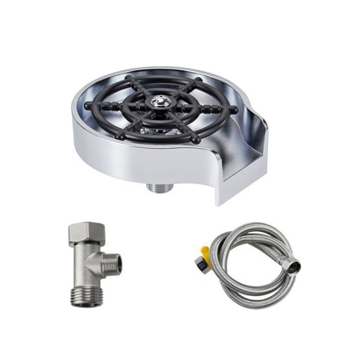 Robinet Haute Pression - Argent - Tuyau Mou - G1/2 Trois Voies - Multi-Angles ROBINETTERIE DE CUISINE
