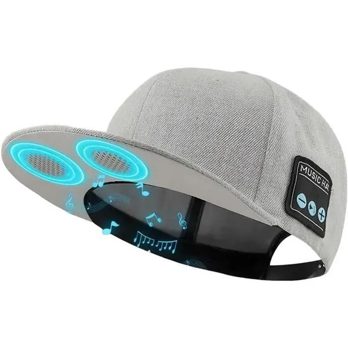 Chapeau Bluetooth avec haut-parleur Musical 5.0 sans fil Smart Speaker Casquette de baseball skateboard pour hommes femmes(Gris) Chapeau Bluetooth avec haut-parleur Musical 5.0 sans fil Smart Speaker Casquette de baseball skateboard pour hommes femmes(Gris)