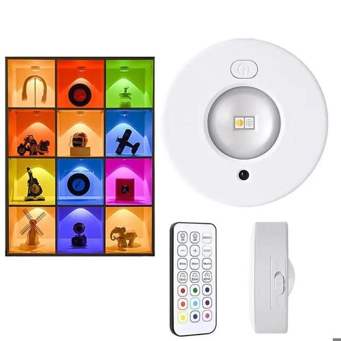 Spots LED rechargeables par USB éclairage sans fil pour meubles avec télécommande éclairage LED sous meuble à couleurs ch