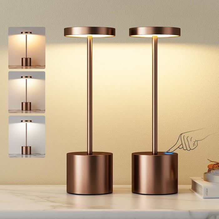Lampe De Table Rechargeable Lampe De Table Led Sans Fil Lampe De Table Rechargeable Sans Fil Avec 3 Températures De Couleu[LL450]