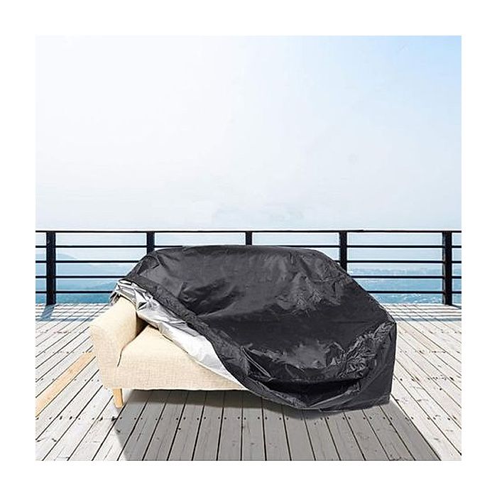 Housses de Meubles Housse Salon de Jardin Imperméable de Protection Couverture de pour Table Canapé Inclinable Chaises Noir