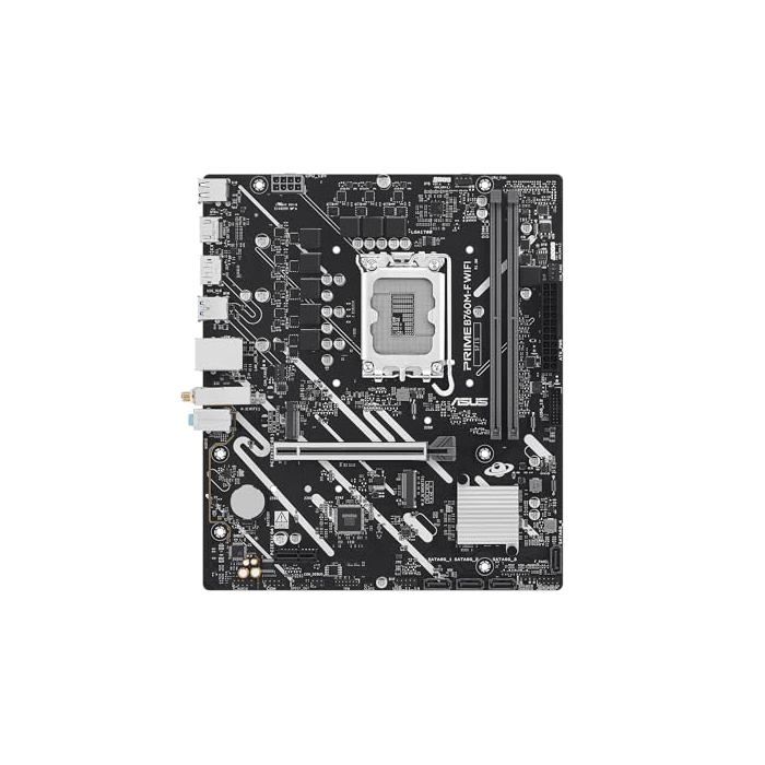 ASUS PRIME B760M F WIFI Carte mère micro ATX Socket LGA1700 B760 Chipset USB 3.2 Gen 1 Gigabit LAN Wi Fi 6 Bluetooth carte graphique embarquée unité centrale requise audio HD... - vue 4
