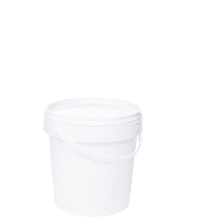 Lot De 50 Seaux Avec Couvercle – 1 Litre – Blanc – Plastique Alimentaire – Hermétique – Rangement Nourriture, Produits, Loisirs Créatifs
