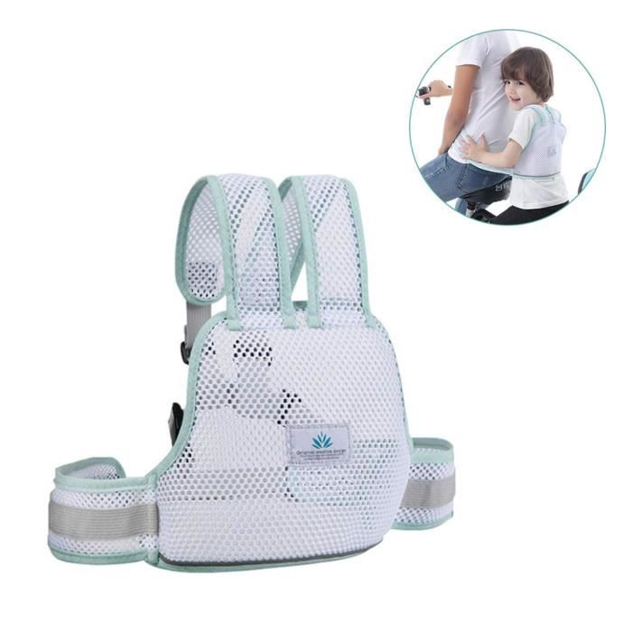 Enfant Harnais Moto Respirant Ceinture de Sécurité Moto Antichute Sangle de Sécurité Réglable Selle Ceintures Lombaires Avec Bande Réfléchissante Pour Siège Avant Arrière Convient âgés 2 à 10 Ans