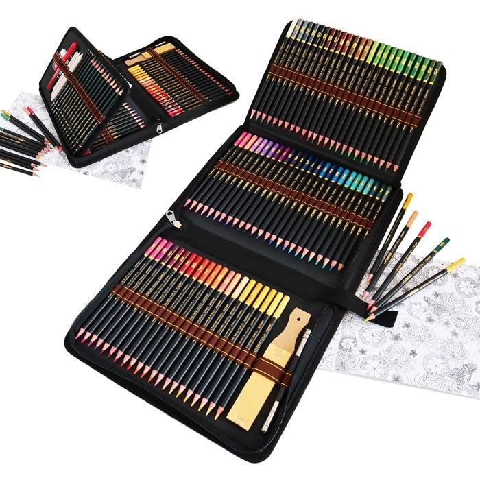 Set De Crayons De Dessin WGOT 72 Pièces - Crayons De Couleur, Aquarelle, Charbon