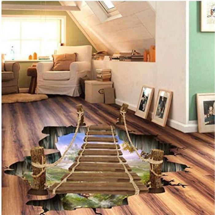 Autocollant Trompe-l'œil 3D Pour Porte - Décoration Murale Style Tribal (77x200 Cm)