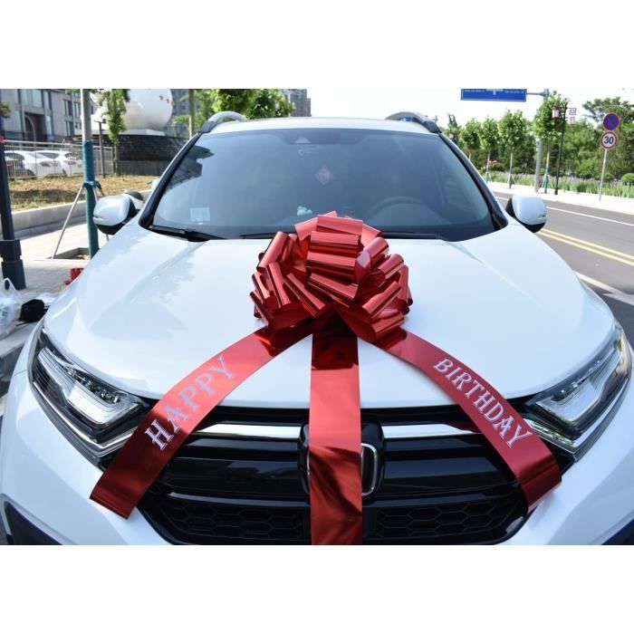 Chexin Grand nœud rouge pour voiture, anniversaire, cadeau d'anniversaire,  emballage cadeau de voiture, ruban pour vélo, [152] - Cdiscount Maison
