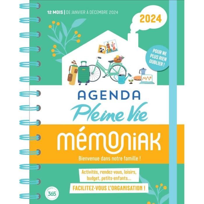 Agenda Pleine Vie Mémoniak 2024 Cdiscount BeauxArts et Loisirs créatifs