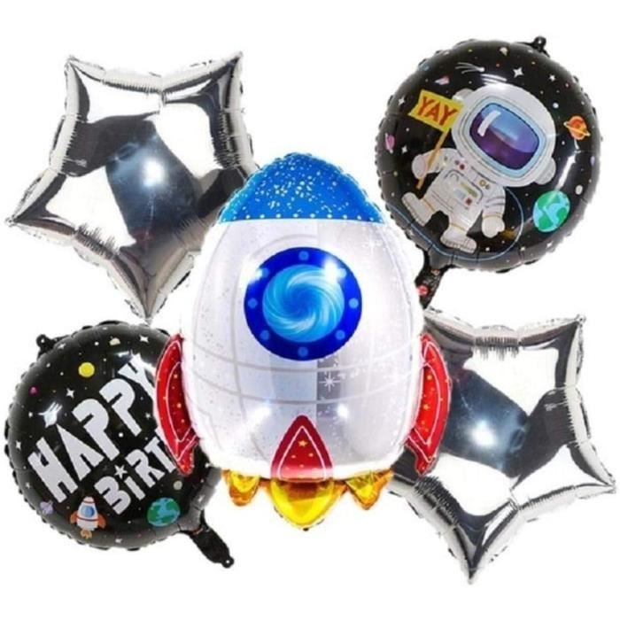 Lot De 12 Ballons Anniversaire – 4 Alu Et 8 Latex – Motifs Dessins Animés – Décoration Fête Enfants – Multicolores