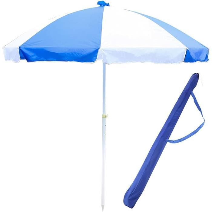 Parasol inclinable rouge réglable et hydrofuge 200 cm Parasol de plage Parasol inclinable rouge réglable et hydrofuge 200 cm Parasol de plage
