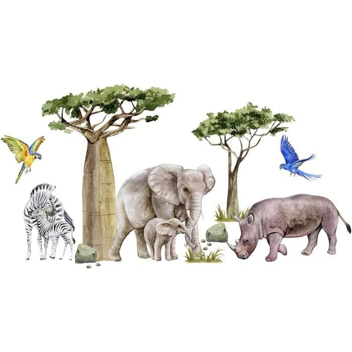 Autocollant Mural Zèbre Design Safari Jungle - Neuf JustStickIt