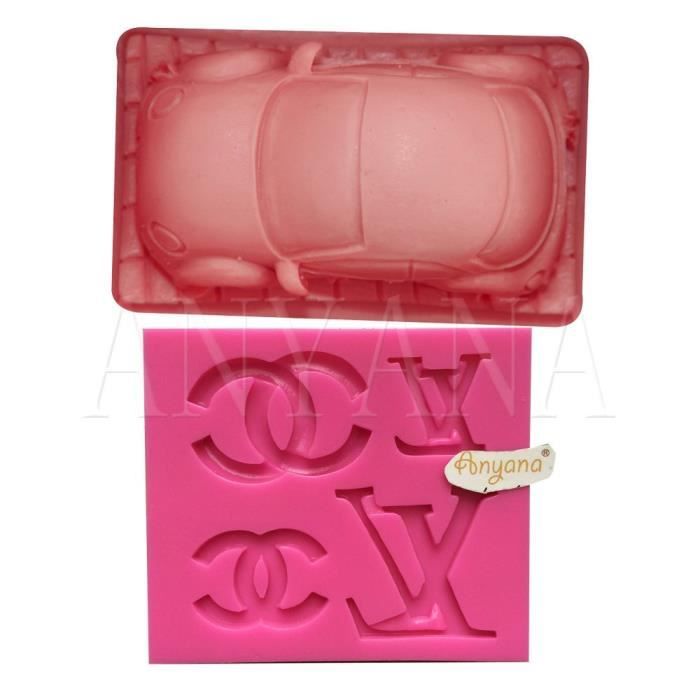 3d Voiture Marque Mini Logo Gateau Moule Fondant Moule De Pate De Gomme Pour La Decoration De Gateau Pate De Sucre Concepteur Cdiscount Maison