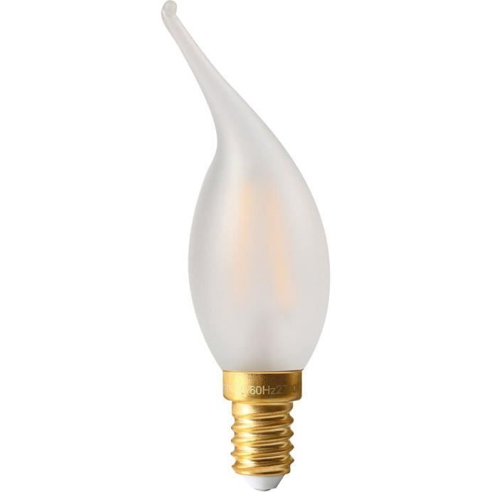 Led flamme coup de vent CV4 4W E14 - dimmable - satin mat