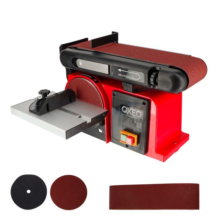 Ponceuse Stationnaire Einhell TC-US 380 - 380W, Bande Et Disque | Livrée Avec Abrasifs K80