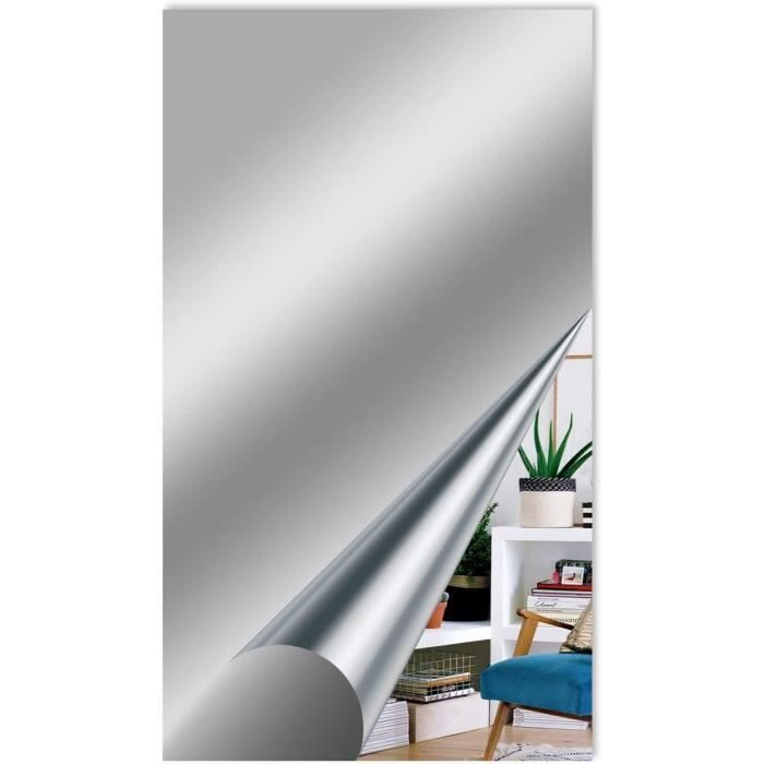 Feuille Miroir Autocollante 200 X 60 Cm - Film Réfléchissant PET Pour Décoration Murale - Facile à Poser