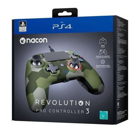 Manette de jeu - Micromania-Zing - Revolution Pro Controller 3 - Camo Green - Filaire - Vibration