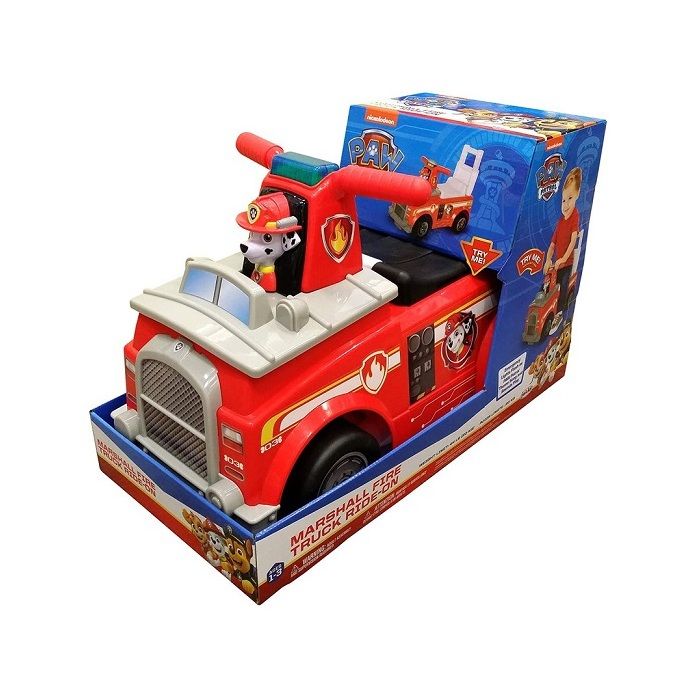 Pat Patrouille Porteur bebe Camion de Pompier Rouge Marcus Avec lumiere  sons musique en anglais Enfant Garcon 1 a 3 ans - Cdiscount Jeux - Jouets