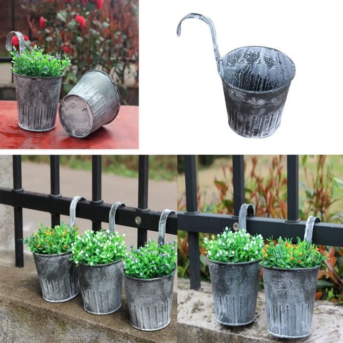 Métal Pot De Plantation Arrosoir l'original 1982 gris vintage pot de fleurs cache-pot 26 cm Métal Pot De Plantation Arrosoir l'original 1982 gris vintage pot de fleurs cache-pot 26 cm