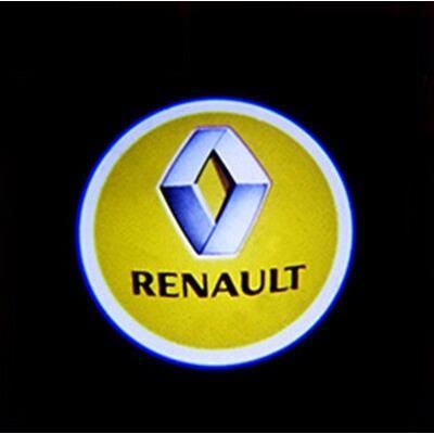 blanc chaud -2 PIÈCES voiture LED Porte Décoration Lumières De Logo De Projecteur Lampe Pour Renault Laguna Espace 4 5 Vel Satis Lat