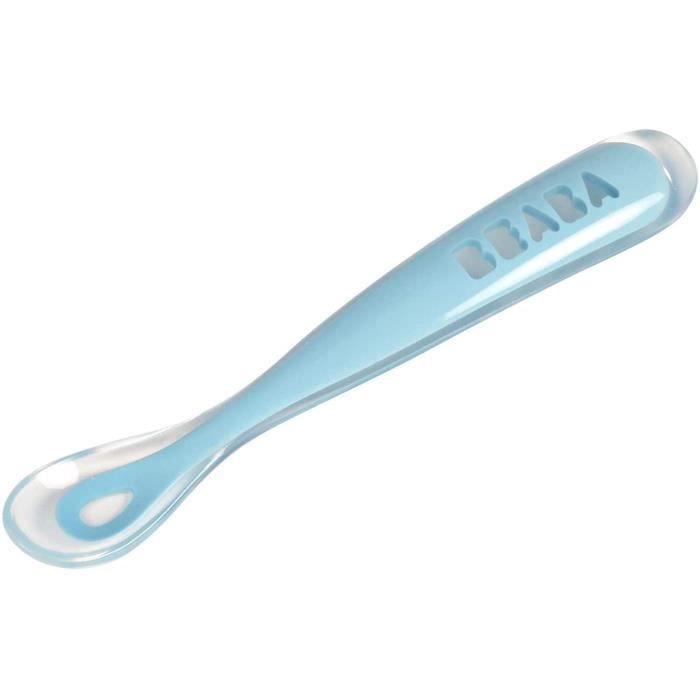 Cuillere En Silicone Bebe Cuillere Pour Enfants Bout Arrondi Souple Manche Long Et Ergonomique Prise En Main Facile Bleu Cdiscount Puericulture Eveil Bebe