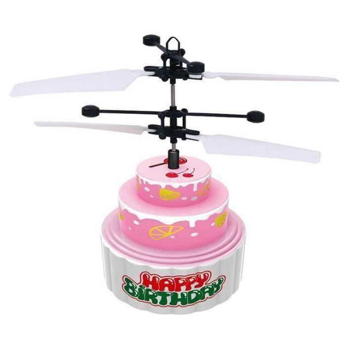 Gateau Mignon De Joyeux Anniversaire De Musique Gateau D Avion D Helicoptere A Induction Infrarouge Mini Rc Jouets Legers De Achat Vente Drone Cdiscount
