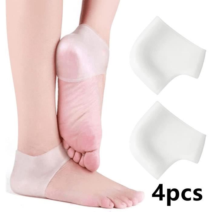 Protege Talon Silicone Protecteur Chocs - Chaussette Anti Ampoules -  Manches Talon Hydratant - Lot 4 paires - Cdiscount