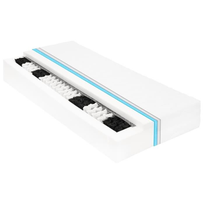 Matelas à ressorts ensachés 7 zones STAR SALE® - Mémoire de forme - 120x200 cm - H2