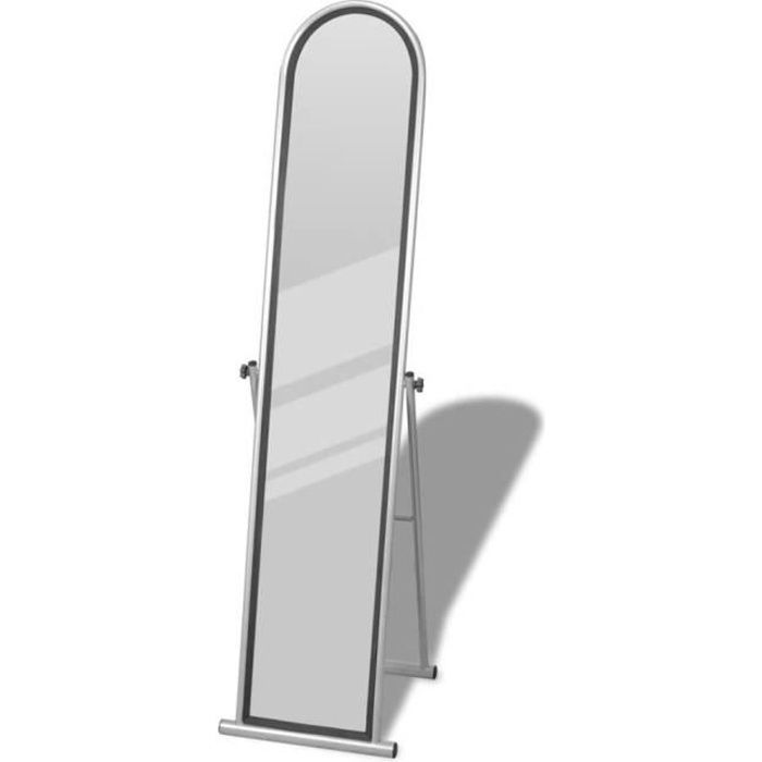 miroir en fer sur pied gris armoire à bijoux miroir à pied 38 x 43 x 152 cm (l x l x h