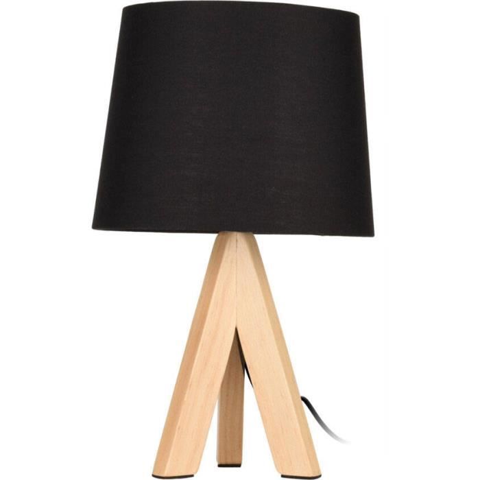Lampe sur pieds - Home Styling Collection - Bois massif - Style scandinave - E14