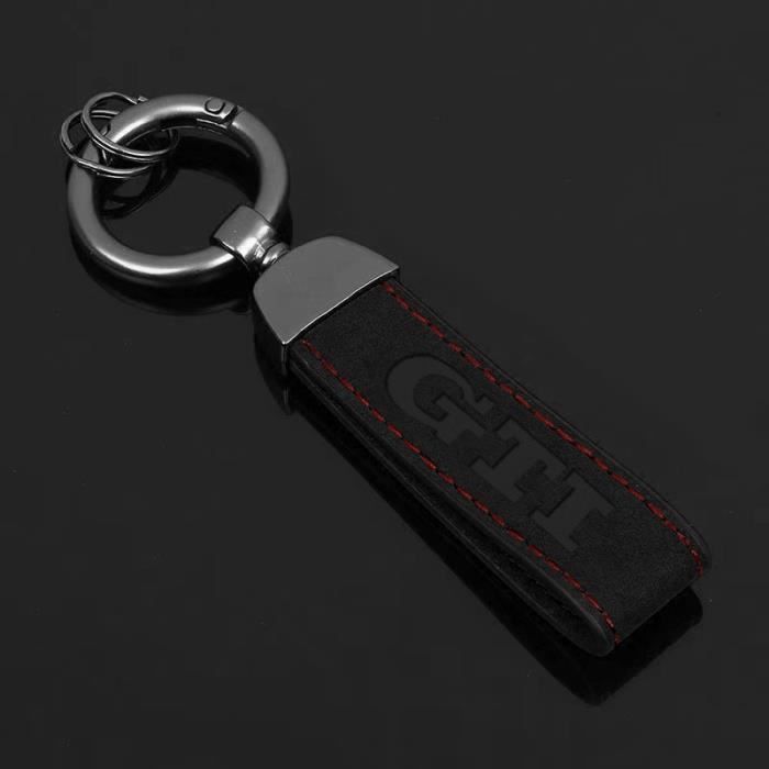 2 Porte-Clés Voiture En Cuir - Noir Et Marron - Universel Homme/Femme Avec Clip Ceinture