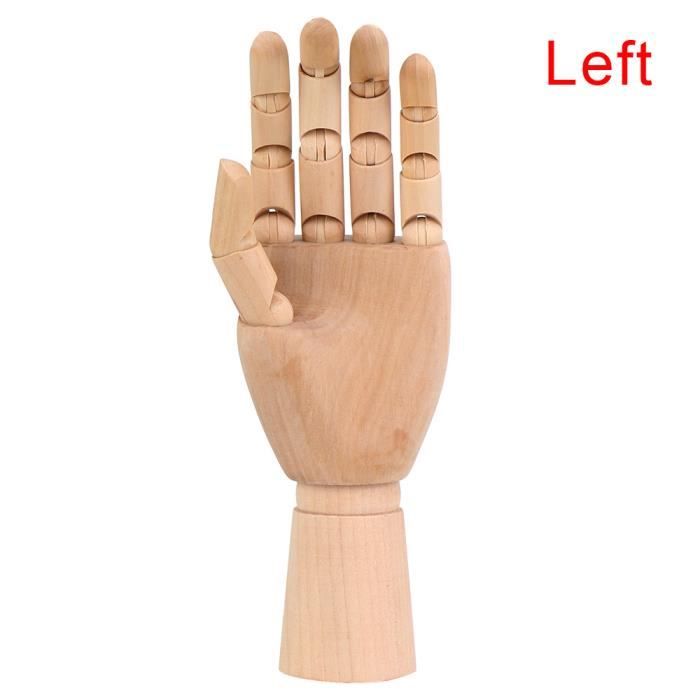Modèle De Main Gauche En Bois Posable - 7 Pouces - Pour Dessin, Croquis Et Peinture - Articulé Et Flexible