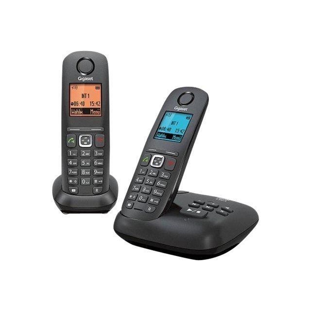 Téléphone sans fil GIGASET - GIGASET AS405A Trio Noir avec répondeur