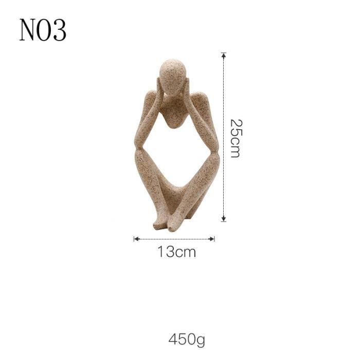 Figurine Abstraite Femme Lisant - Décoration En Résine Pour étagère, Bureau - Style Moderne Et élégant - 17x12 Cm