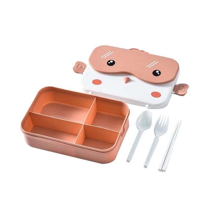 Boîte à Lunch Bento Isotherme pour Enfants en Plastique PP sans BPA 1100ML avec Conception de Séparation pour Empêcher le Transfert d'Odeur pour