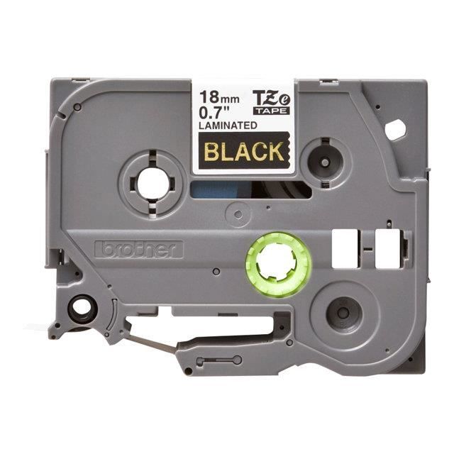 Ruban étiqueteuse laminé BROTHER P TOUCH TZE 344 18mm Or sur