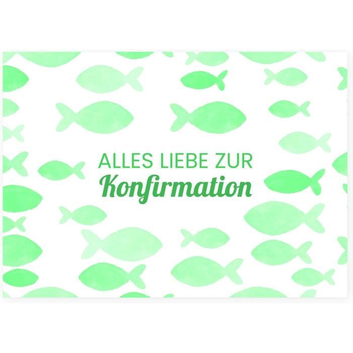 Motif Confirmation Carte De Confirmation Motif Poisson - 1 Carte De Confirmation Avec ...