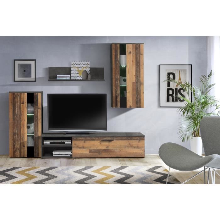 Arantus Ensemble Meuble Tv 213 X 184 X 41 3 Cm Cdiscount Maison