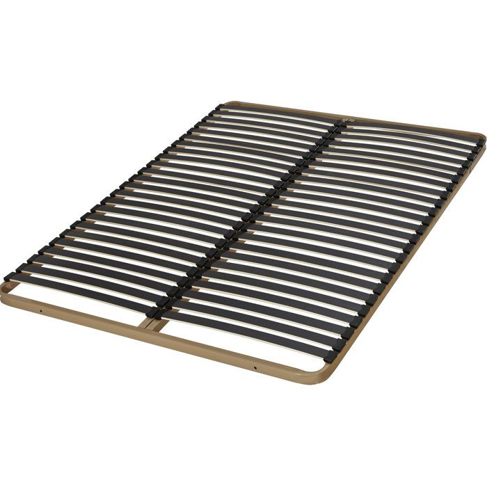Sommier cadre à lattes - DECLIKDECO - 140x200 - 48 lattes - Marron Sommier cadre à lattes - DECLIKDECO - 140x200 - 48 lattes - Marron