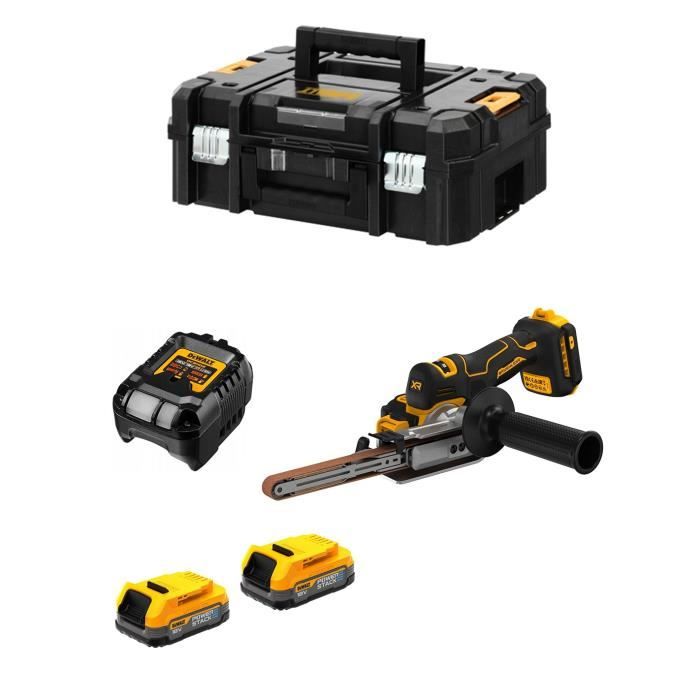 Ponceuse à bande DEWALT DCM200E2T Sans fil Batterie Vitesse variable