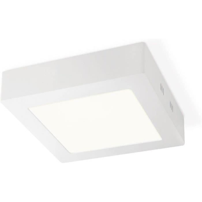 LEDKIA LIGHTING Plafonnier LED Carré 12W 170x170 Mm 3000K Blanc