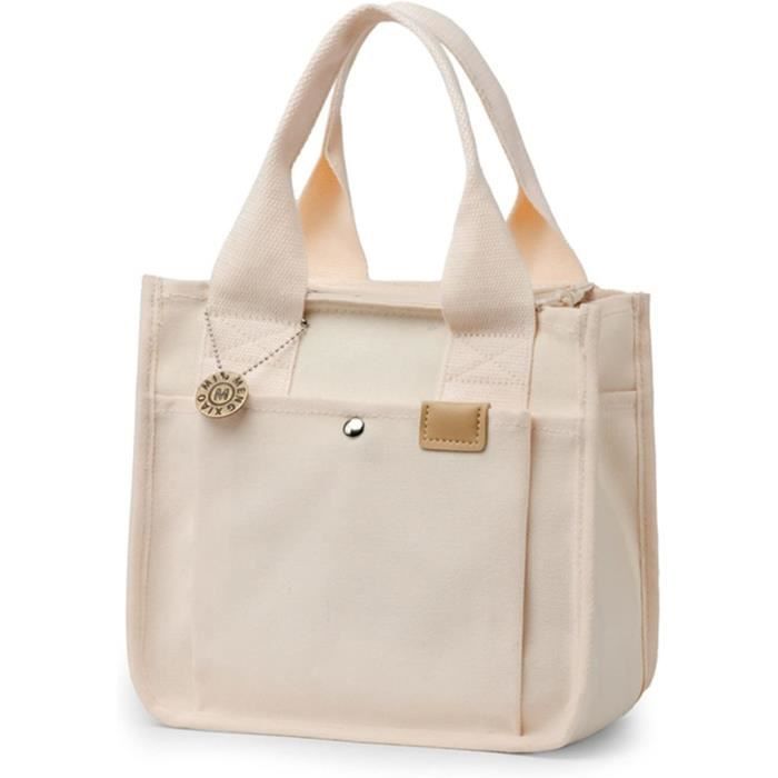 Kunoli Tote Bag Grand Sac Shopping Velours Côtelé Femme - Bandoulière, Fermeture Éclair, École Bureau Voyage