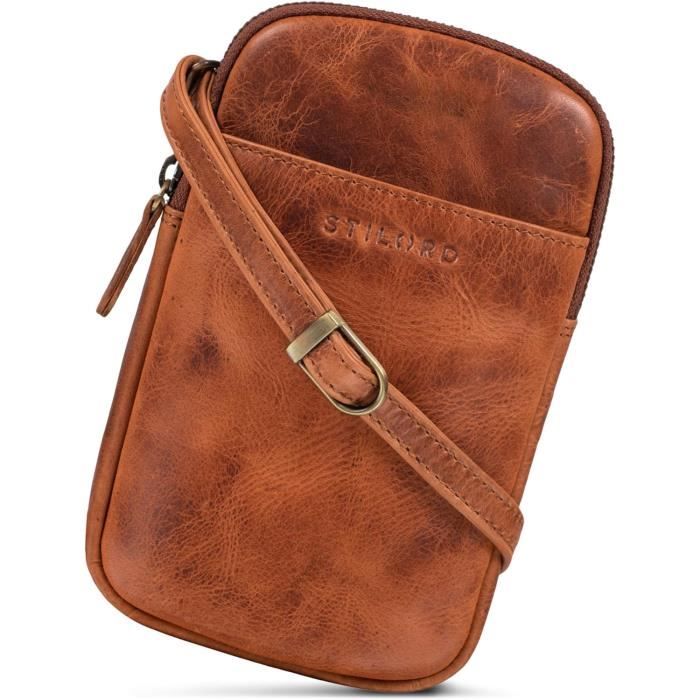 Men's Small Canvas Shoulder Bag for Mobile Phone for Travel, Hiking and Outdoor Sports (Grey