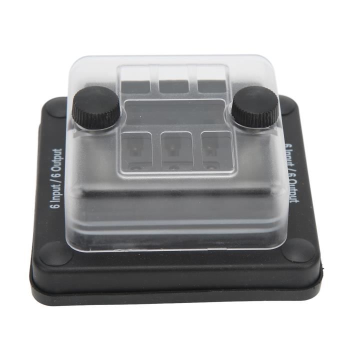 Bloc De Fusibles Étanche Kopinma 12 Circuits 6 Voies Avec Indicateur LED - Boîte Fusibles Marine Pour Voiture, Bateau, Camping-Car 12/24V