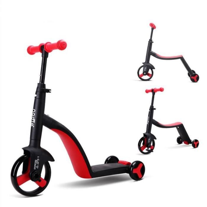 Rouge Enfants Scooter Tricycle Bebe 3 En 1 Balance Velo Tour Sur Jouets Cdiscount Jeux Jouets