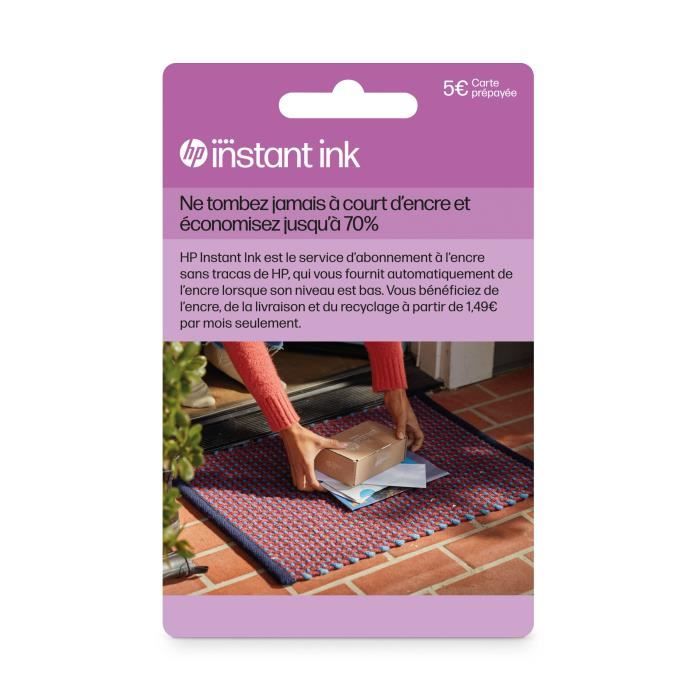 Carte prépayée Instant Ink HP – Abonnement livraison cartouches originales HP