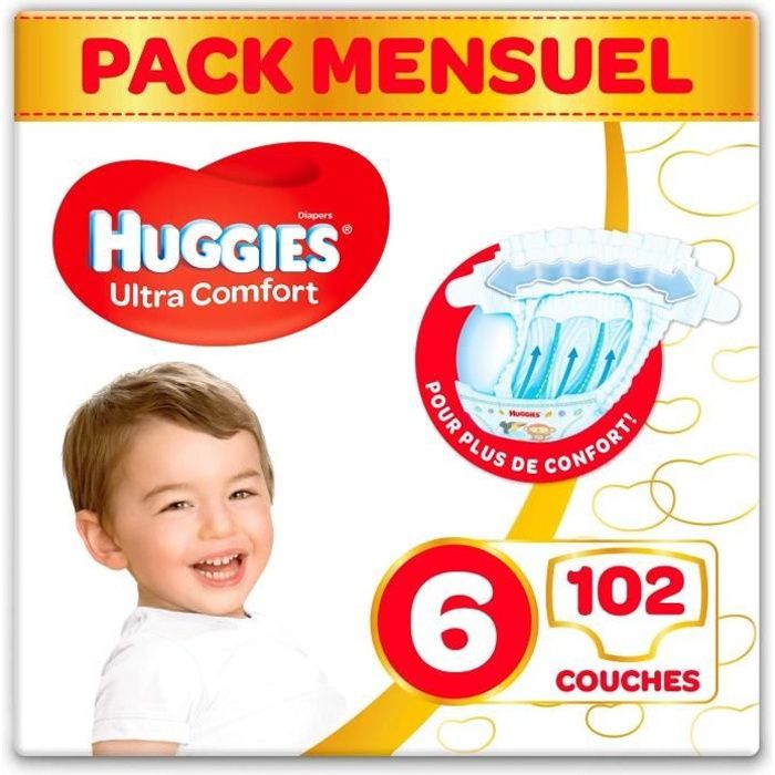 Huggies Ultra Comfort Couches Bebe Unisexe X102 Taille 6 Pack 1 Mois Cdiscount Puericulture Eveil Bebe