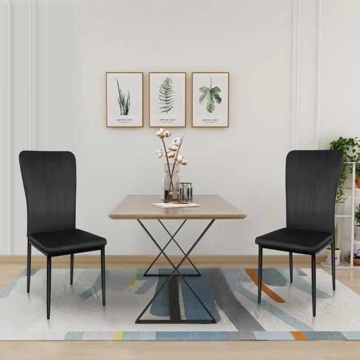 Jiexi Lot De 4 Chaises D'appoint Avec Dossier Haut En Cuir Synthétique