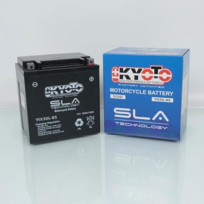 Batterie Moto Kyoto SLA GTX5L-BS (YTX5L-BS) AGM 12V 4Ah – Sans Entretien, Prête à L'Emploi, Compatible KTM EXC 400 2000-2002